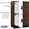 Salsbury Industries Wardrobe Locker, 45" W, 24" D, 76" H, (3) Wide, (6) Openings, Mahogany 22364MAH - alternate 3